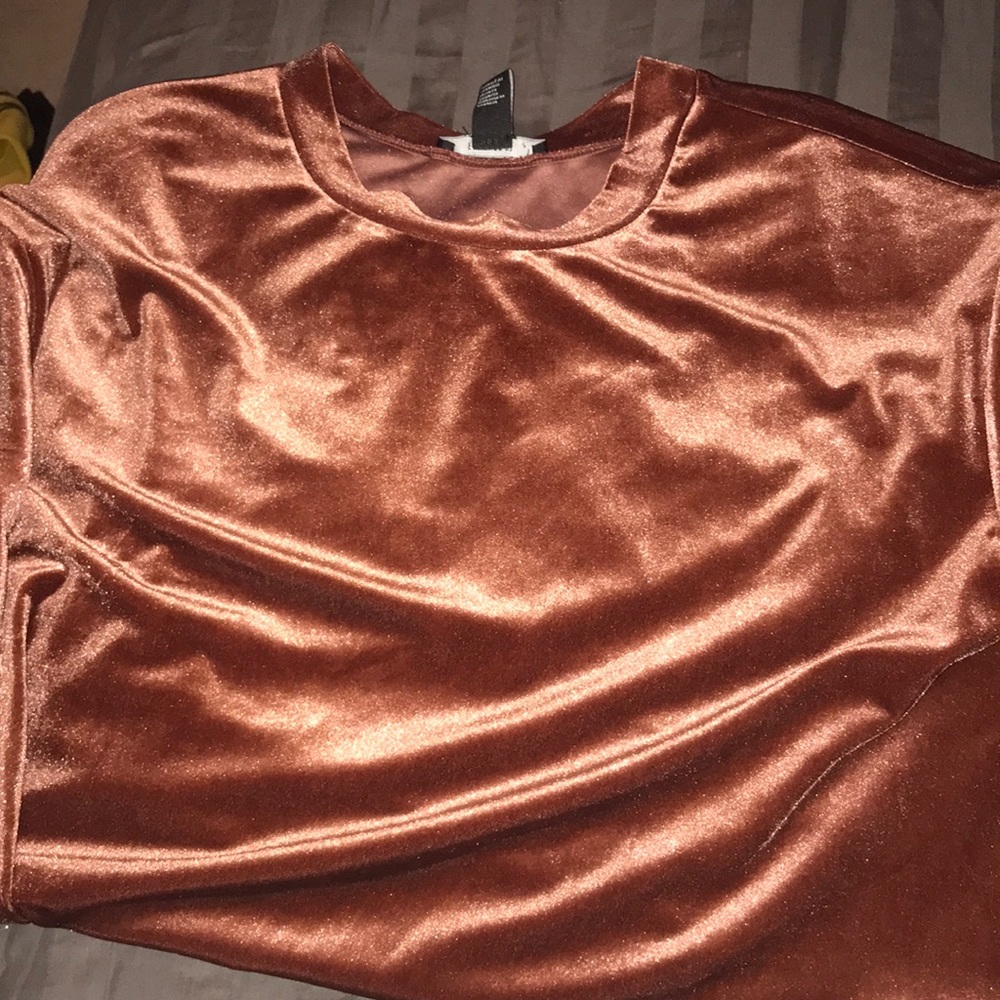 oversized velvet T-shirt